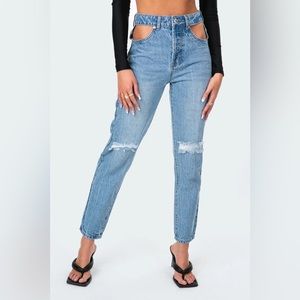 Edikted Polly Pocketless mom jeans
